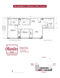 The Lancaster.3 | 2 Bedroom | 2 Bath | 744 Sq. Ft.*